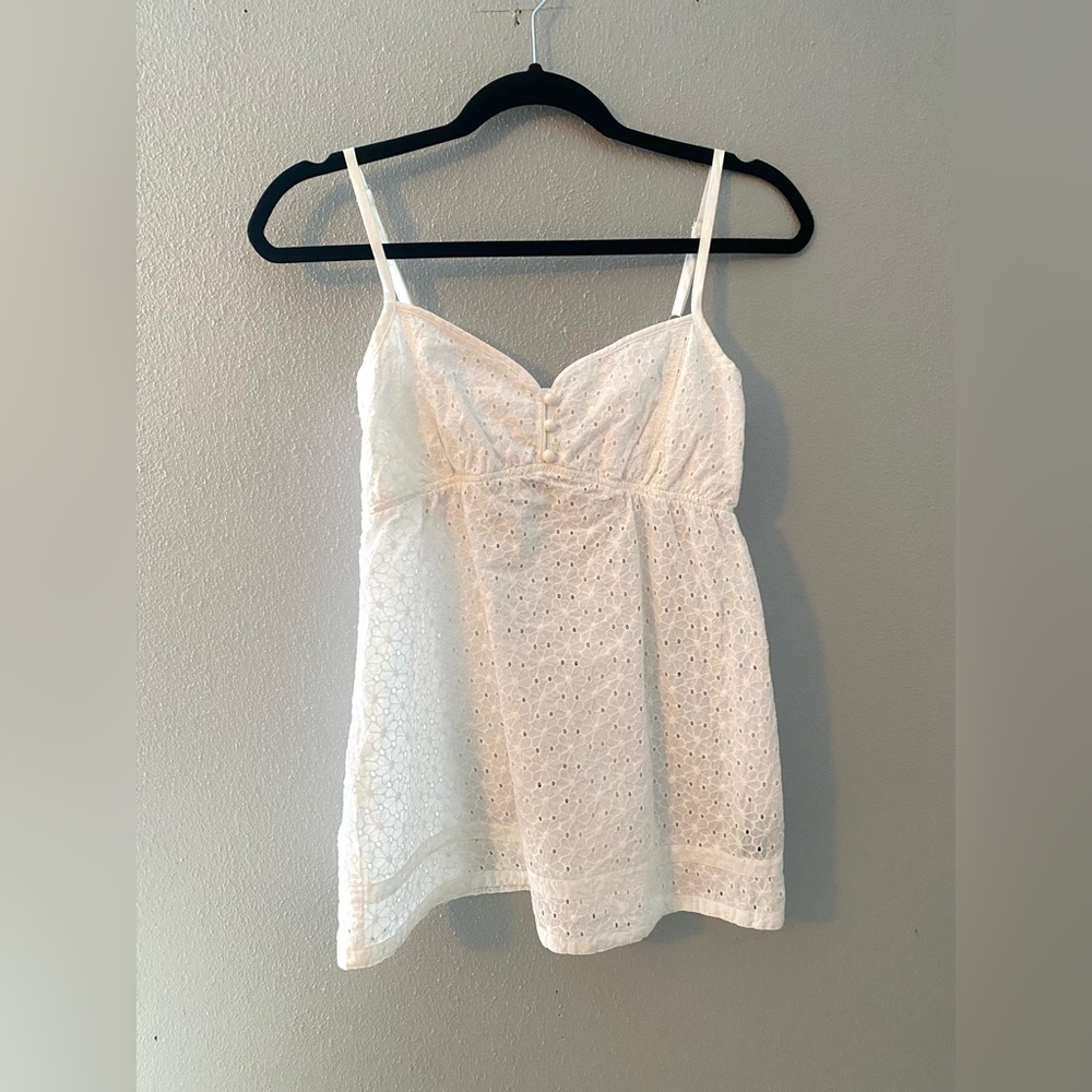 Express white babydoll tank S